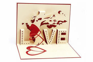 3D Pop-Up Art LOVE Card