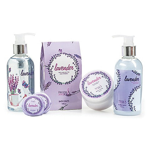 Image of Freida and Joe lavender bath gift set