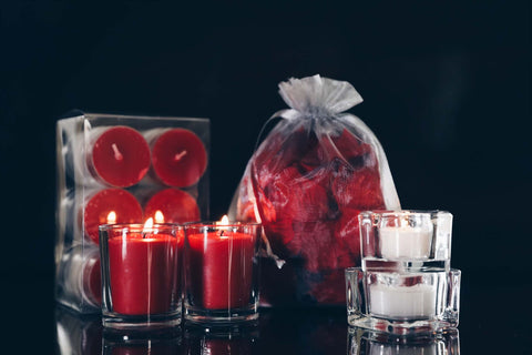 Image of Starter Romance-in-a-Box, romantic couple box, romantic couple bundle, romantic night, romantic bedroom decorations, romantic candles