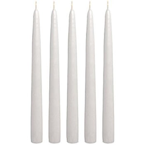 taper candles, tall candles, 10 inch candles, romantic dinner candles, white taper candles