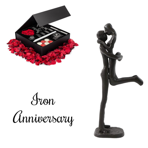 Image of 6th iron anniversary gift box for couples