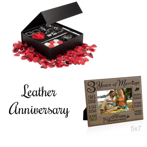 Image of 3rd Anniversary Décor & Leather Gift Package