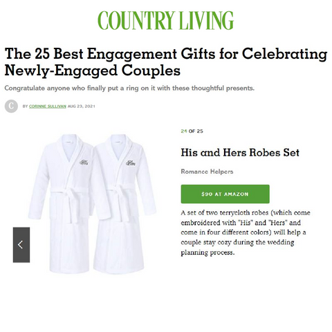 Image of romance helpers his & her bathrobes for couples
