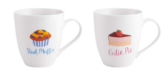stud muffin cuties pie mug set by pfaltzgraff