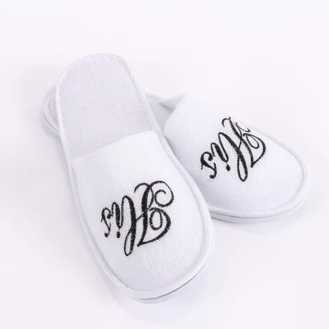 Image of matching couple slipper set