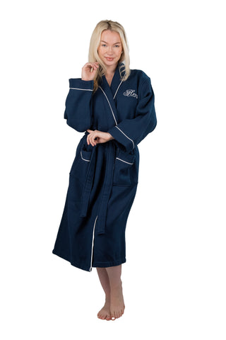 Image of His and Hers Waffle Bathrobes | Couples Bathrobe Set