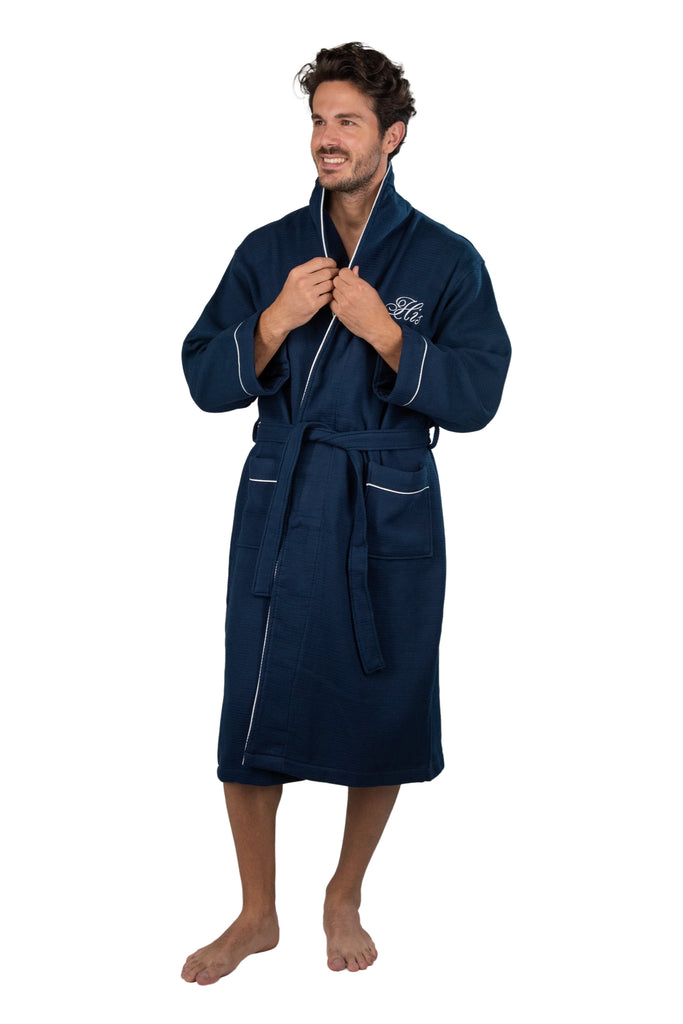 His and Hers Waffle Bathrobes | Couples Bathrobe Set