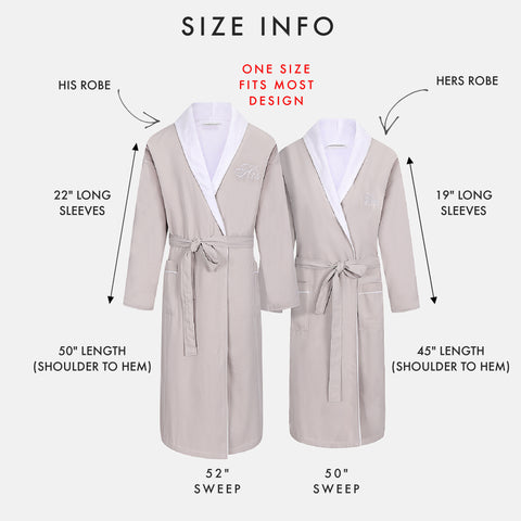 Image of his hers gabardine robes 