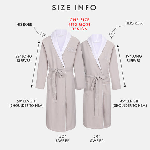 Image of his hers gabardine robes