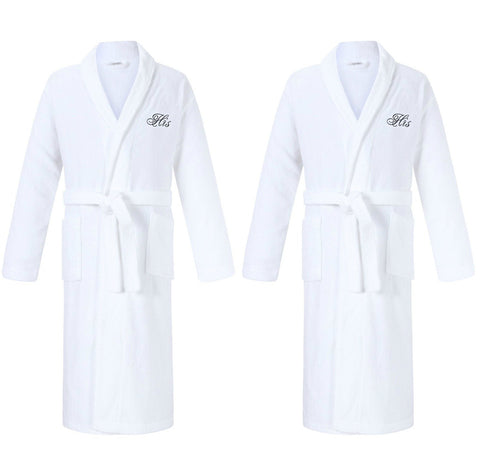 Image of his and his gay wedding gifts robes for gay couples
