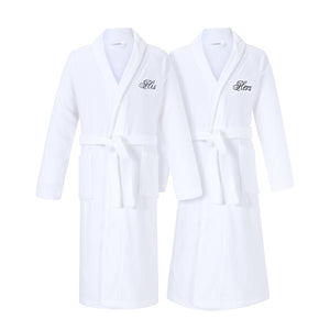his and hers bathrobe set matching robes for couples 