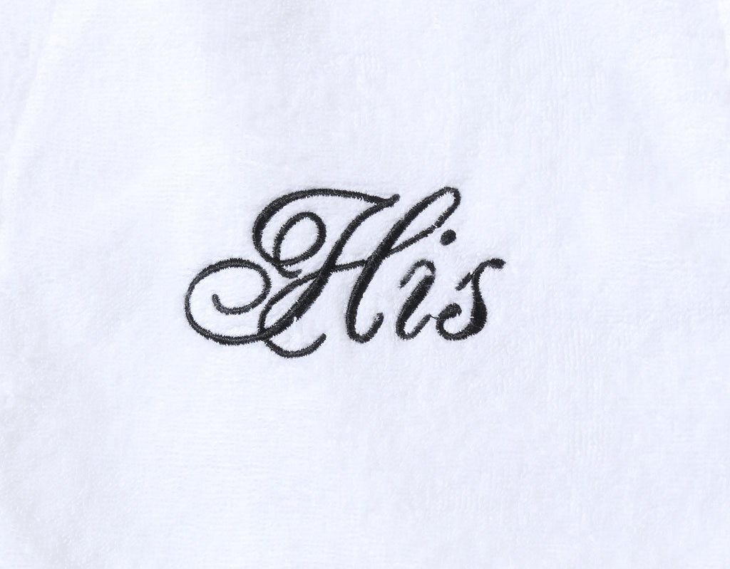 matching spa robes set for couple monogrammed with His