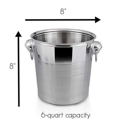 large 6 quarter champagne ice bucket wine chiller
