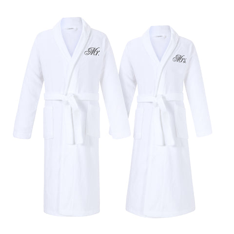 Image of mr and mrs bathrobes for couples