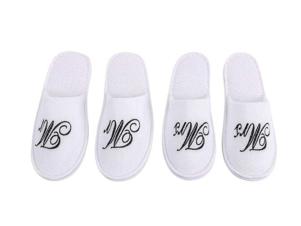 mr and mrs matching couple slippers bath spa hotel