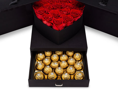 Image of Red Roses & Chocolates Gift Box