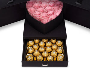 Pink Roses & Chocolates Gift Box