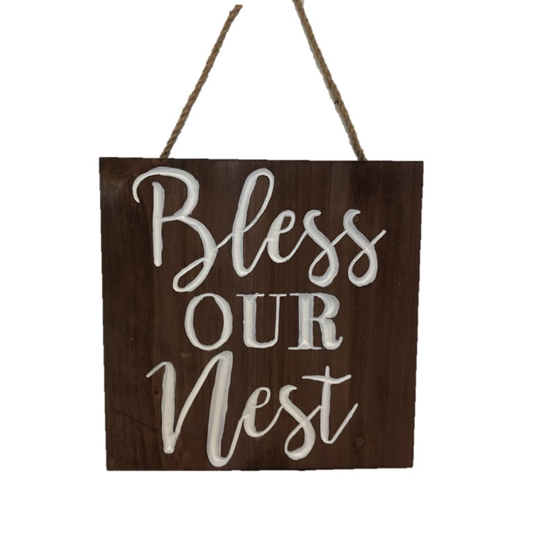 Bless Our Nest Wooden Wall Art