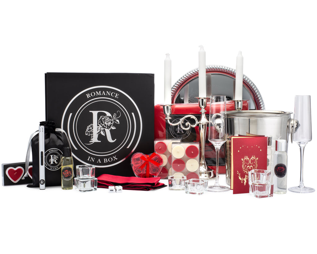 romantic anniversary decorations bundle with rose petals romantic candles and silk blindfold