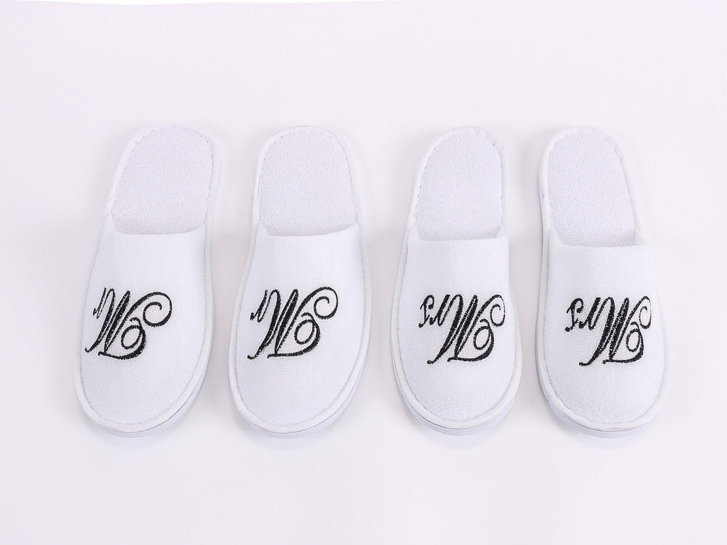 mr and mrs couple matching slippers