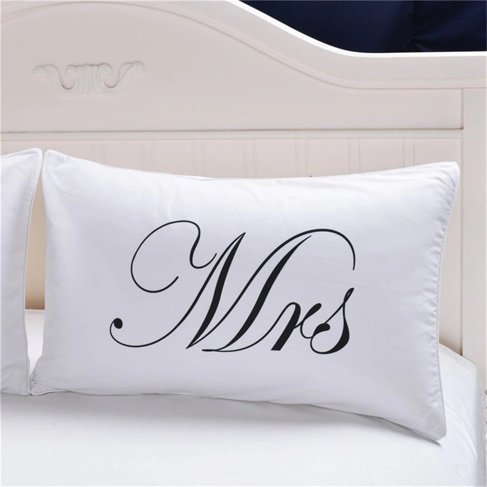 Mr and Mrs Pillow Case Set