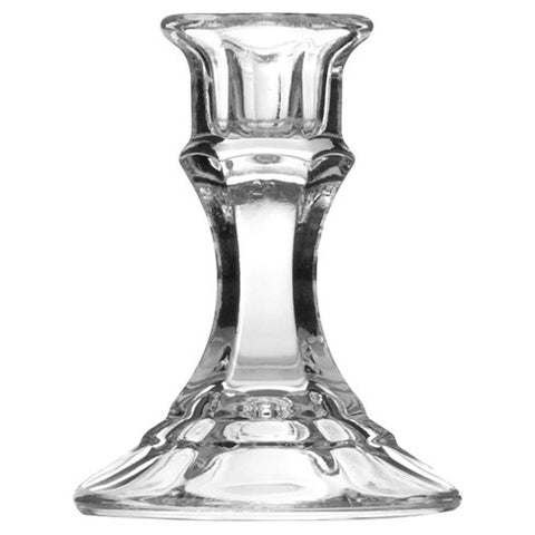 Image of Set of Two Glass Candlesticks