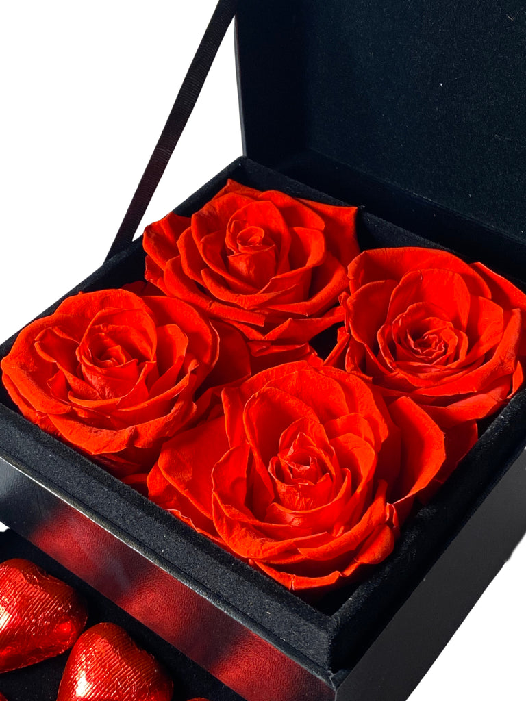 Mini Red Roses & Chocolates Gift Box