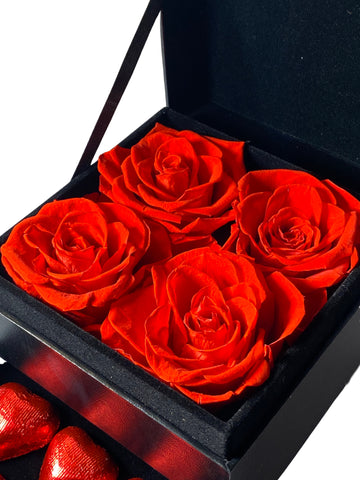Image of Mini Red Roses & Chocolates Gift Box