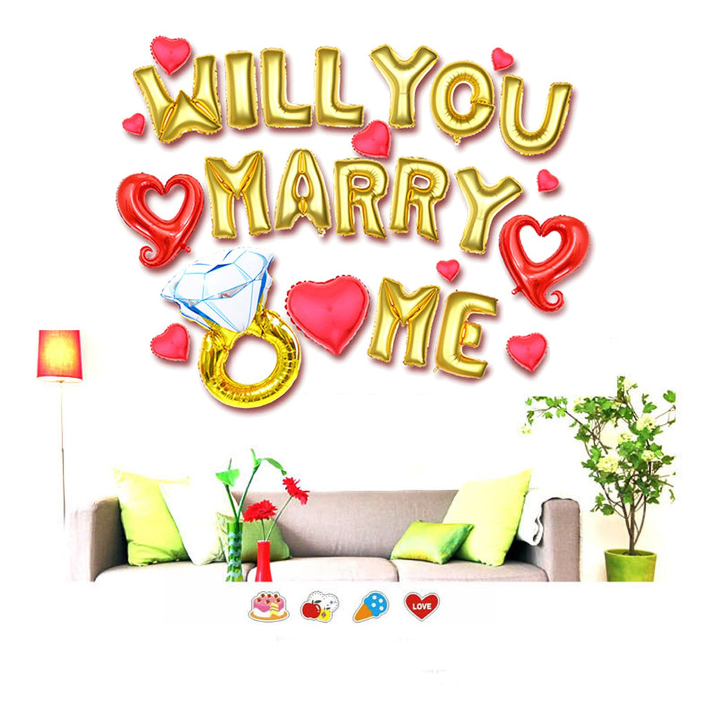 will you marry me balloon sign for proposal decorations