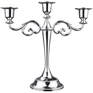 Three-Candle Candelabra with Matching Candles