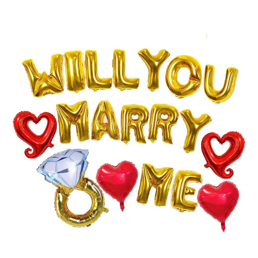 will you marry me balloon sign