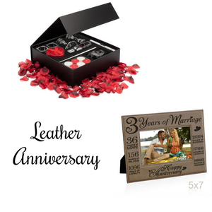3rd Anniversary Décor & Leather Gift Package