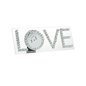 glass romantic photo frame spelling love