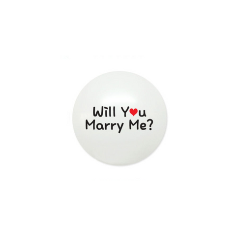 Image of White Will You Marry Me Latex Balloon Set of 24