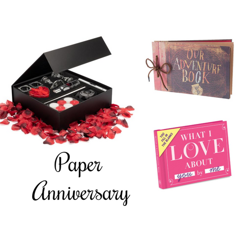 Image of first anniversary gift package for couples