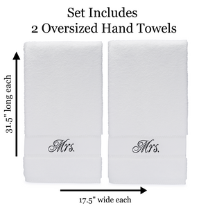 Mrs & Mrs Lesbian Hand Towels Gift Set