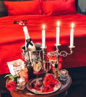 Three-Candle Candelabra with Matching Candles