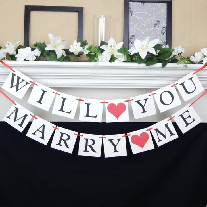 will you marry me sign proposal decoration