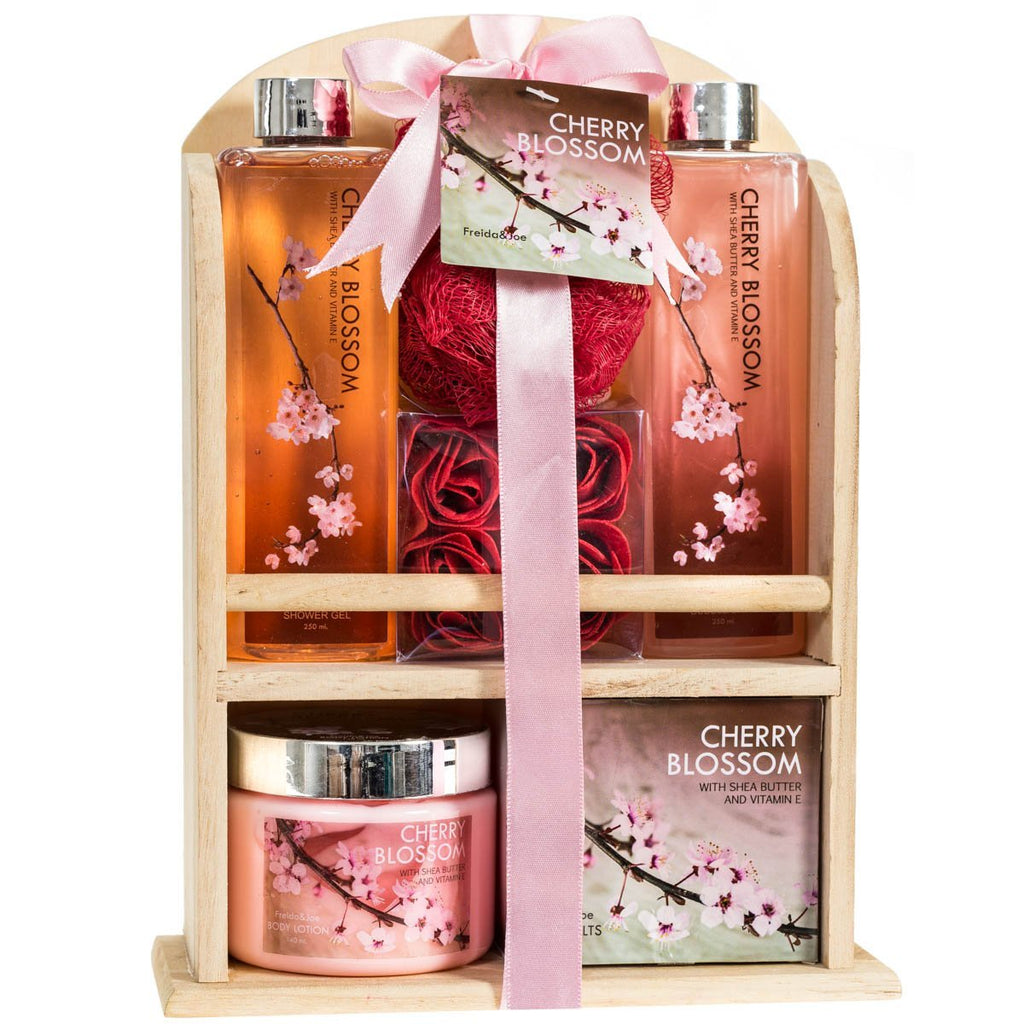 freida & joe cherry blossom bath gift set