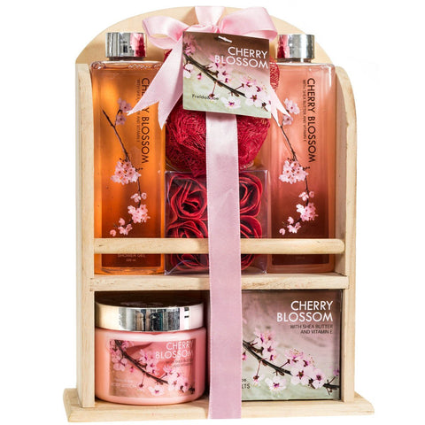 Image of freida & joe cherry blossom bath gift set