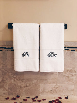 His & Hers Bath Towels Gift Set
