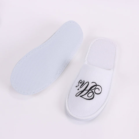 Image of terry cloth slippers