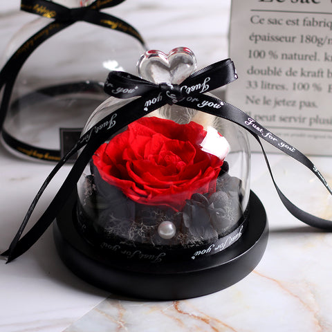 Image of eternal rose under glass dome romantic rose gift 