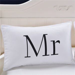 Mr and Mrs Pillow Case Set