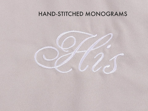 his stitched monogram