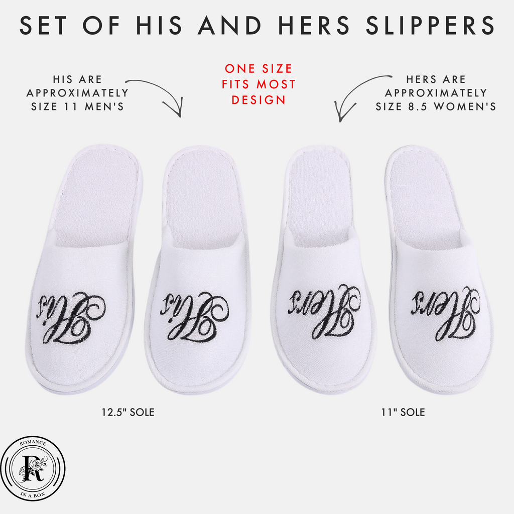his and hers matching bath slippers for couples
