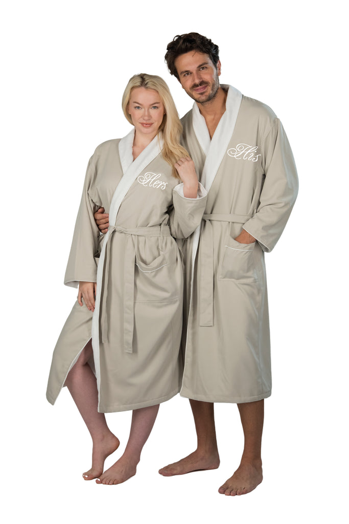 His and Hers Matching Luxury Spa- Style Bathrobe Set