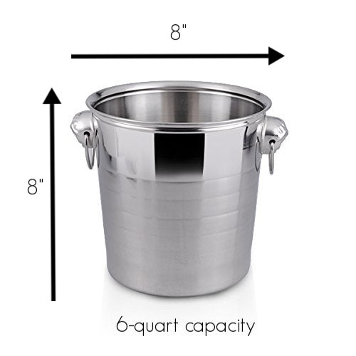 large 6 quarter champagne ice bucket wine chiller 