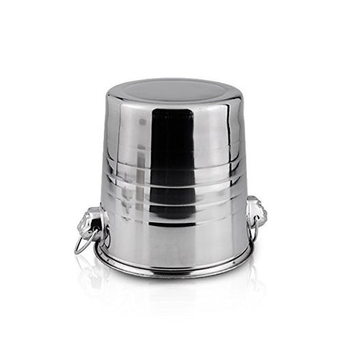 Image of stainless steel champagne ice bucket wine chiller