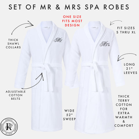 mr and mrs robes gift set for couples